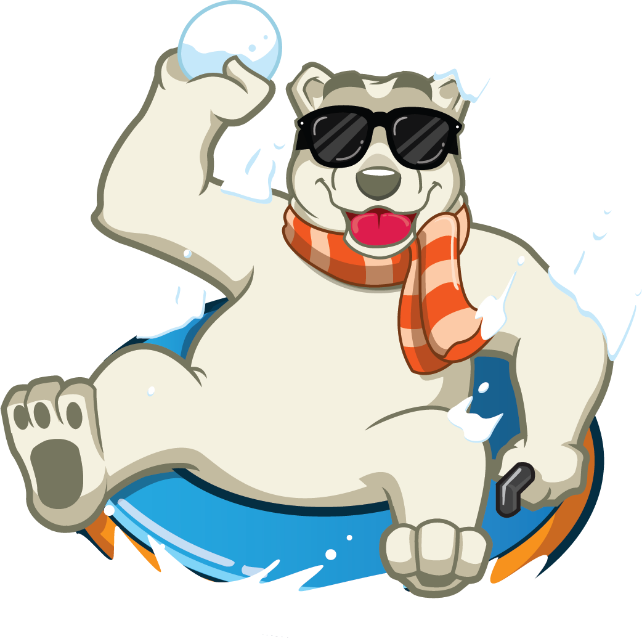 Pigeon-Forge-Snow-Bear-Indoor-Tubing-Illustration