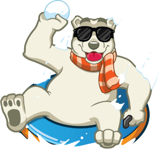 Pigeon-Forge-Snow-Bear-Indoor-Tubing-Illustration